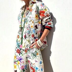 Colorful Floral Shirt and Pants Set